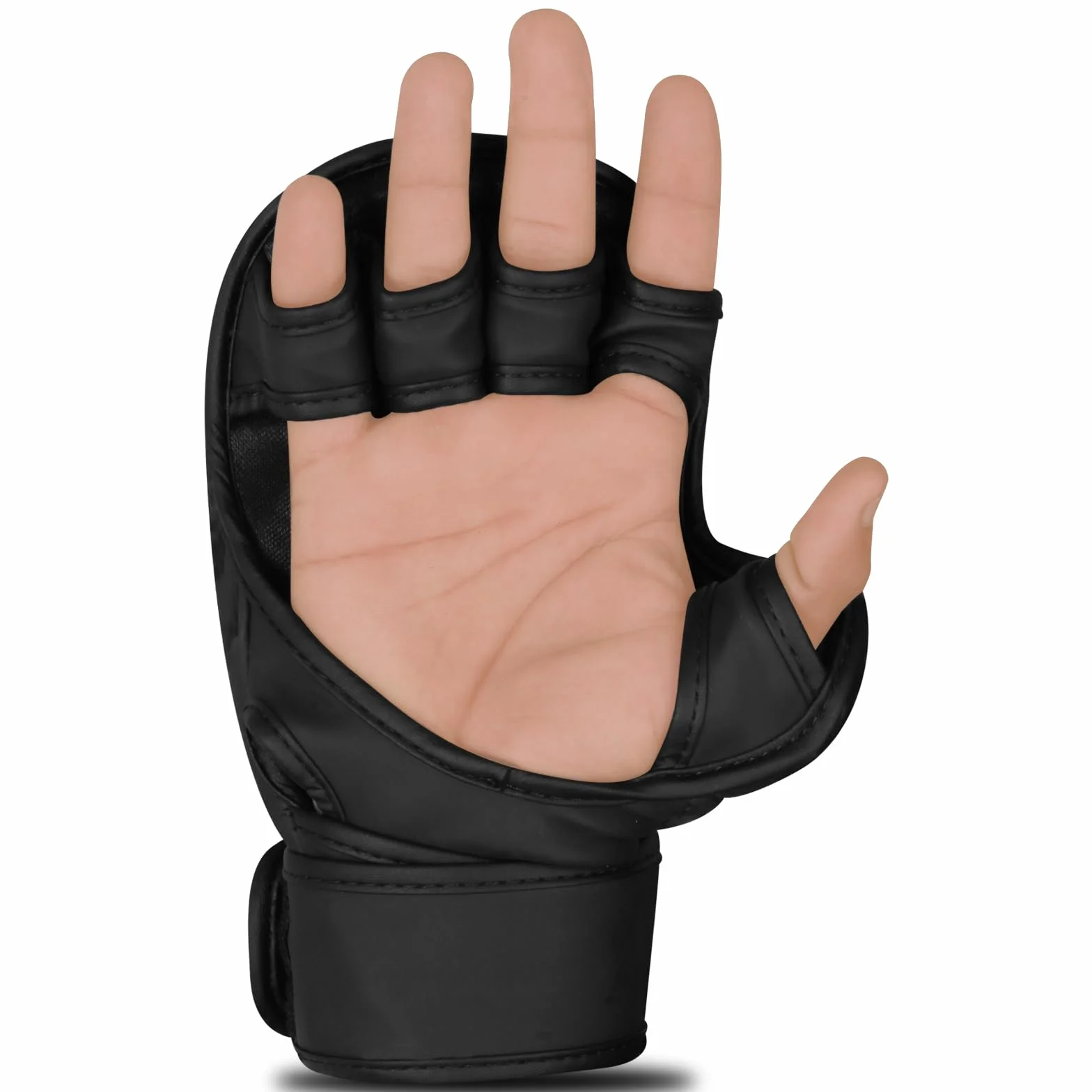 WFX Gants MMA Arts Martiaux Sparring Grappling Muay Thai Cage Combat Paume Ouverte Poignet Réglable Soutien Boxe Entraînement Combat Sports Sac de Frappe Kickboxing Maya Hide Homme Femme