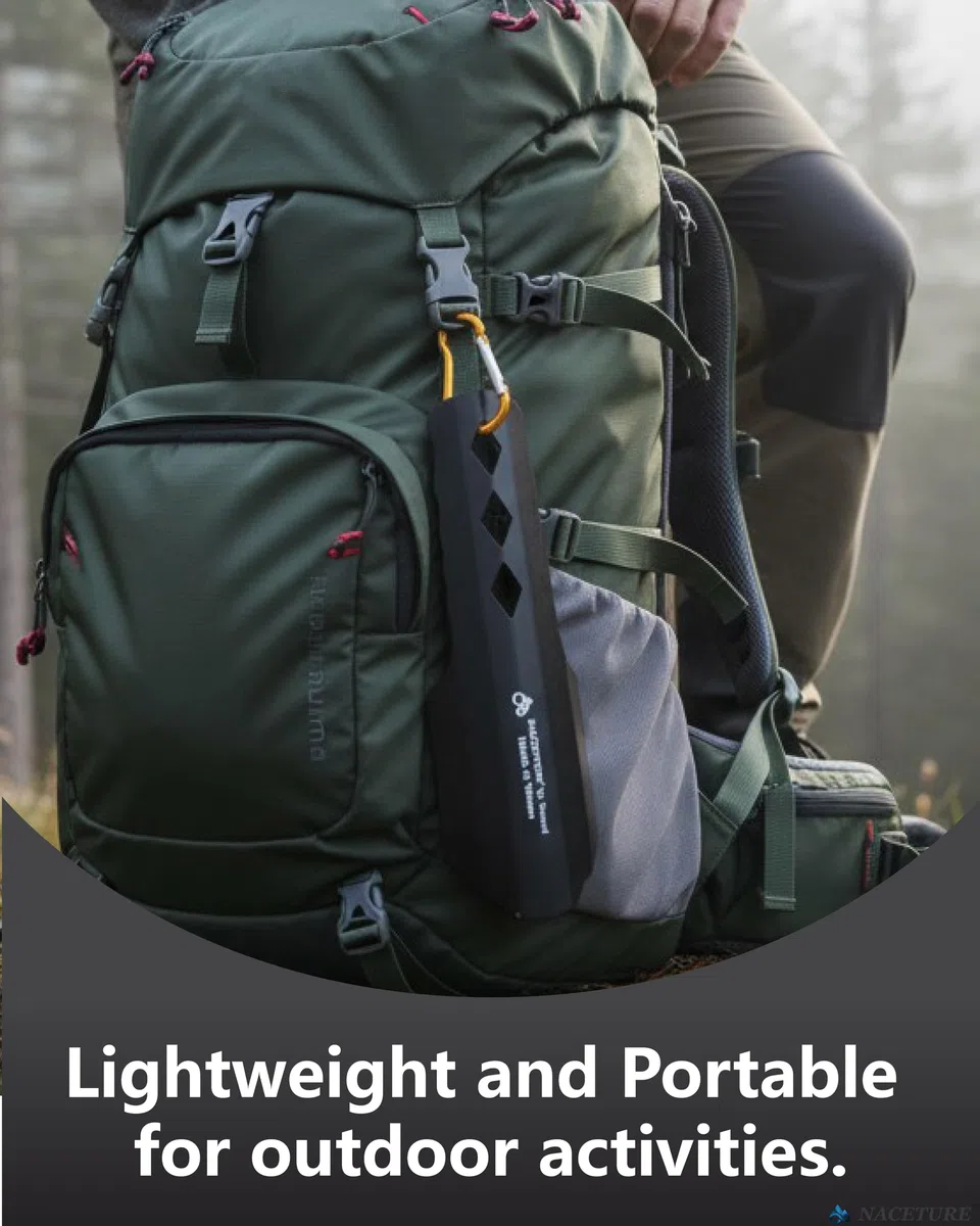 NACETURE Truelle de randonnée ultralégère en Aluminium - Petit Pot Multifonction avec poignée Plus Longue - Indispensable pour la randonnée, Le Camping et Les Sacs de Survie, Noir