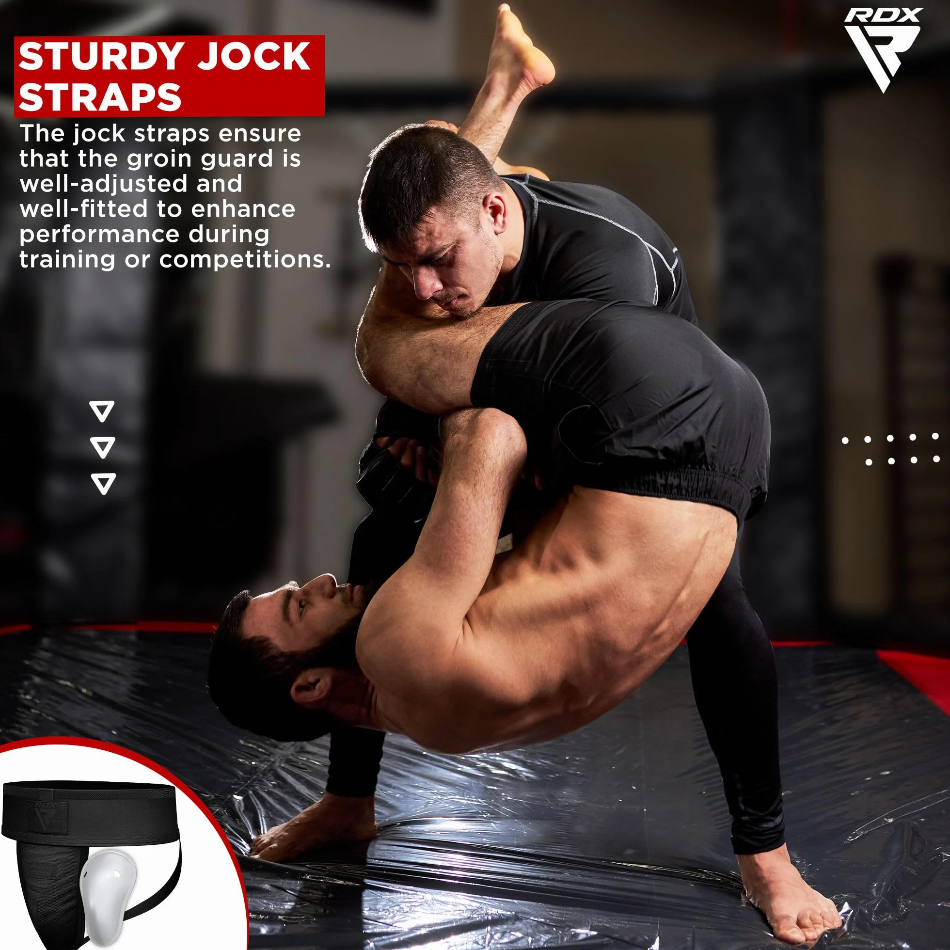 RDX Coquille Boxe pour Hommes, Ajustable Coquille de Protection avec Poche de Tasse, Groin Guard Suspensoir pour Contact Sports MMA Arts Martiaux Muay Thai Combat Kickboxing BJJ Karate Taekwondo