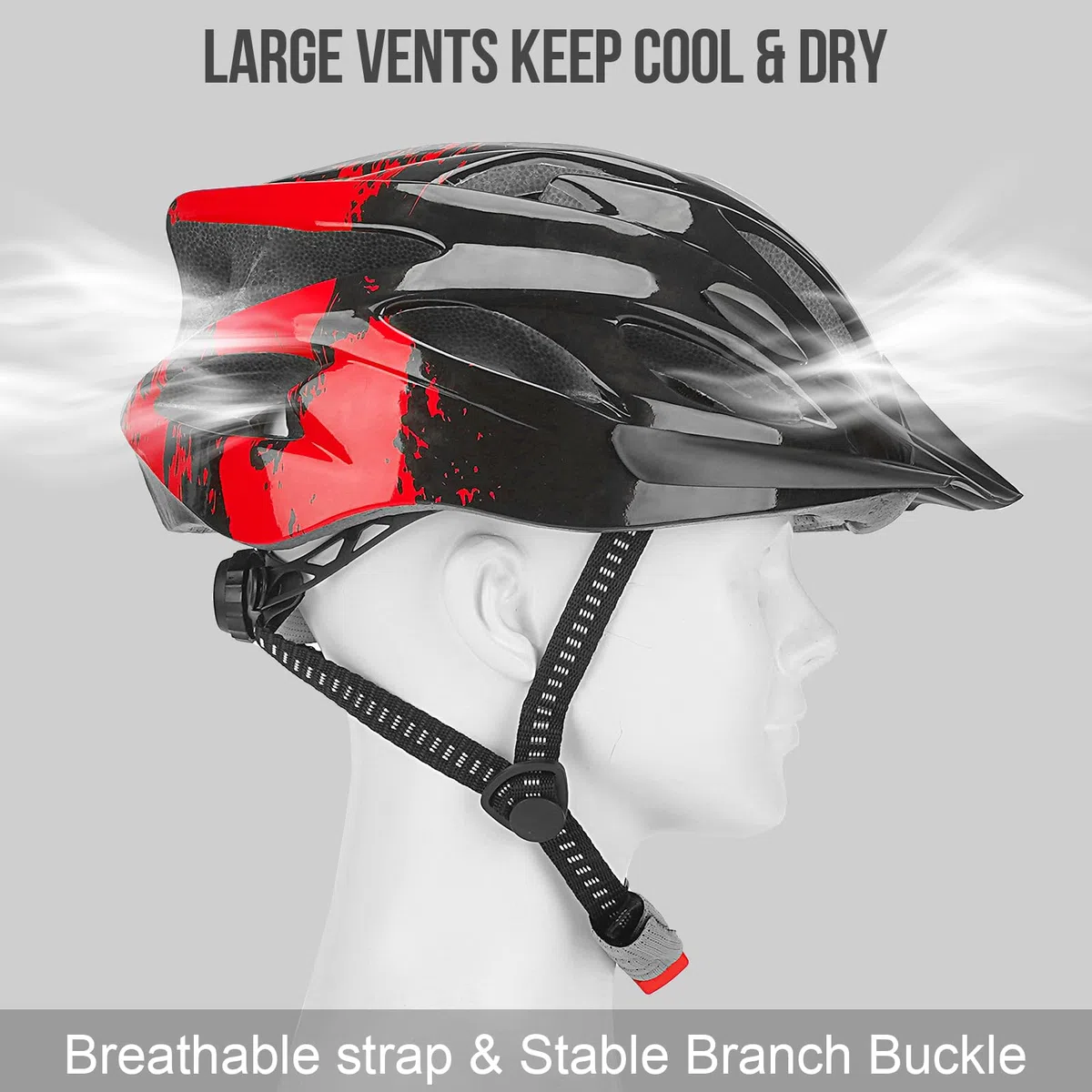 Casque de vélo pour Adulte, Femme et Homme, avec visière Amovible et Rembourrage, Casque de vélo réglable, pour VTT et Le trafic Urbain (pour Tour de tête 57 à 62 cm)
