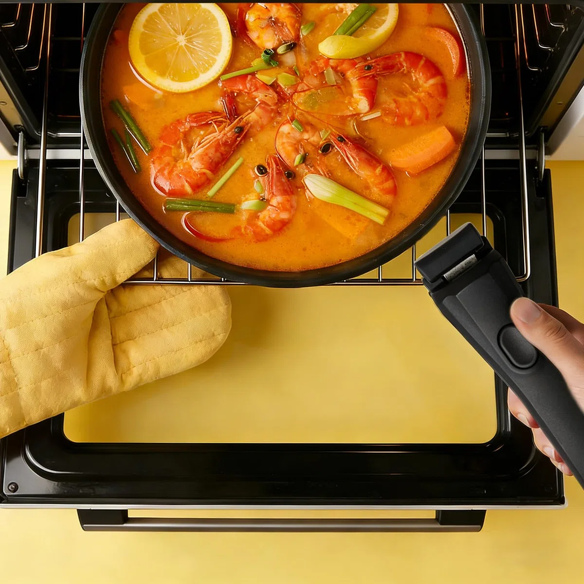Poignée de poêle amovible - Capacité de charge de 10 kg - Poignées de casserole en bakélite - Montage à encliquetage antidérapant - Remplacement universel pour cuisine, camping-car, camping