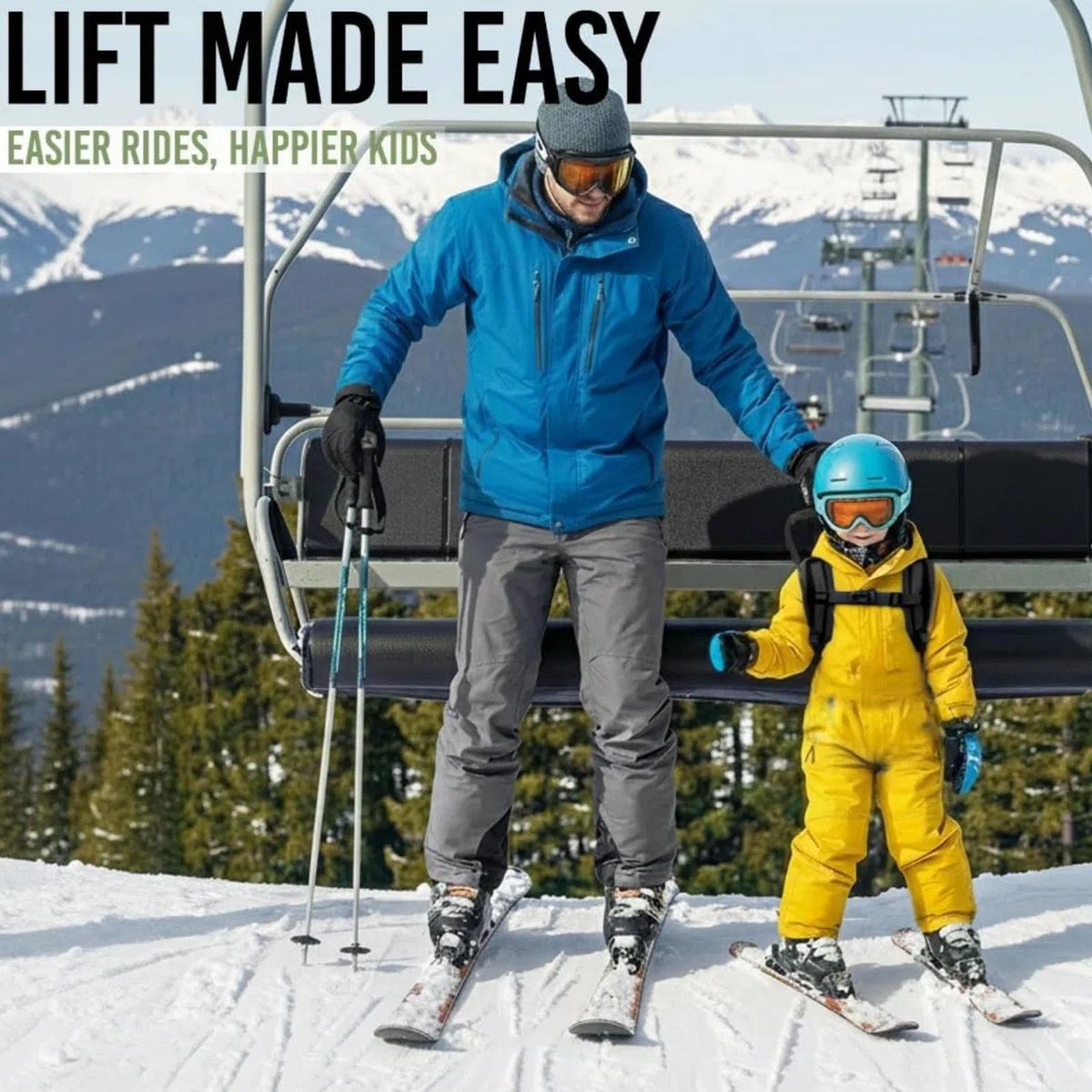 Harnais de Ski et de Snowboard pour Enfants, Harnais Ski Enfant avec Laisse et Sac Amovibles de Ski pour Enfant Garçon Fille Débutants
