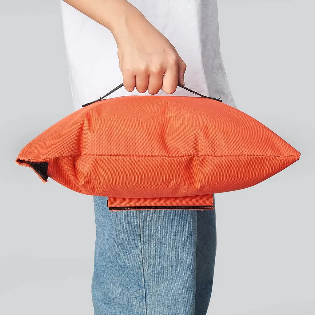 Lot de 4 sacs de sable lestés pour buts de football, filet de golf, filet de hockey et autres sacs de sable orange