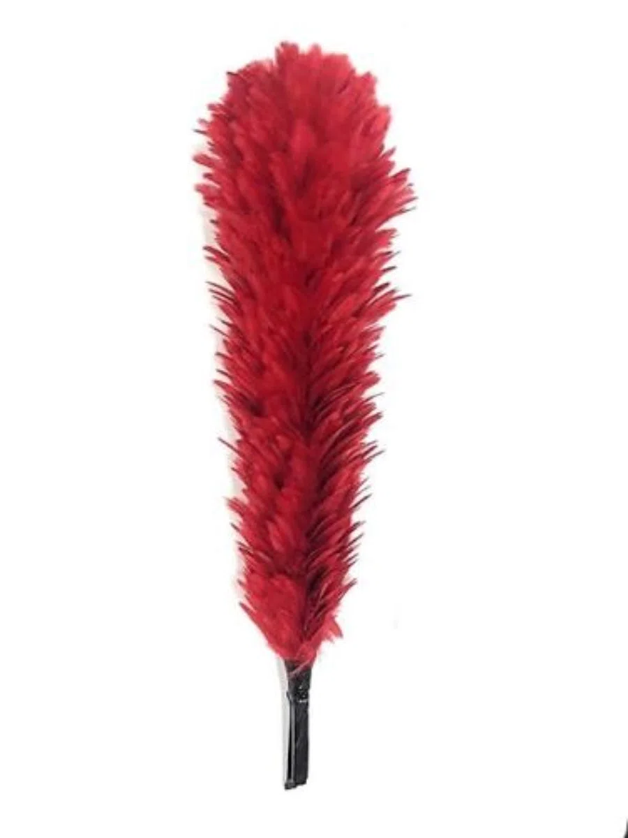 Générique PLUMET ROUGE 18 CM EN PLUMES DE POULE