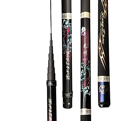 Canne A Peche Au Coup Pôles de Carpe Portable Portable 3M4M5M6M7M8M9M Canne à pêche télescopique ruisseau de pêche Carbone Ultra-légère Cannes à PêChe à Main