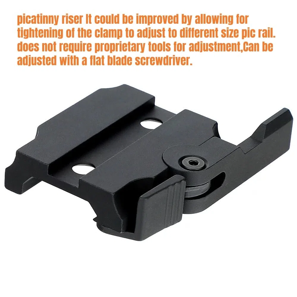 Support de Montage P.icatinny QD, Hauteur 13 mm (0,5 Pouce), Rail 20 mm, réglage sans Outil pour viseurs Point Rouge, optiques et Accessoires