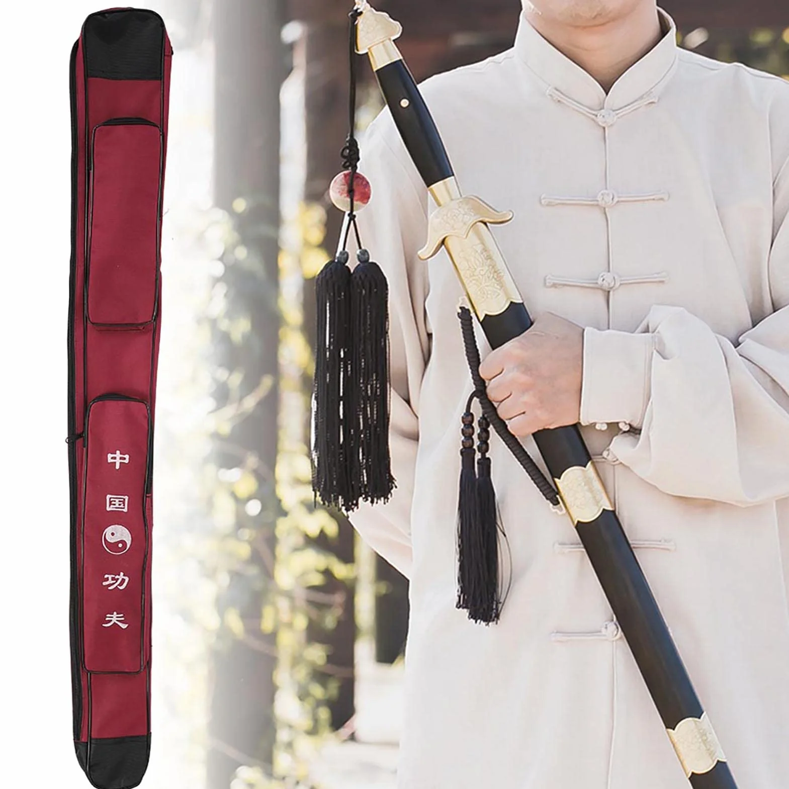 Sac D'épée Gaine D'épée Sac De Transport D'épée Boîte D'épée De Samouraï avec Bandoulière pour Cosplay Halloween, Sac D'épée De Protection pour Kung Fu