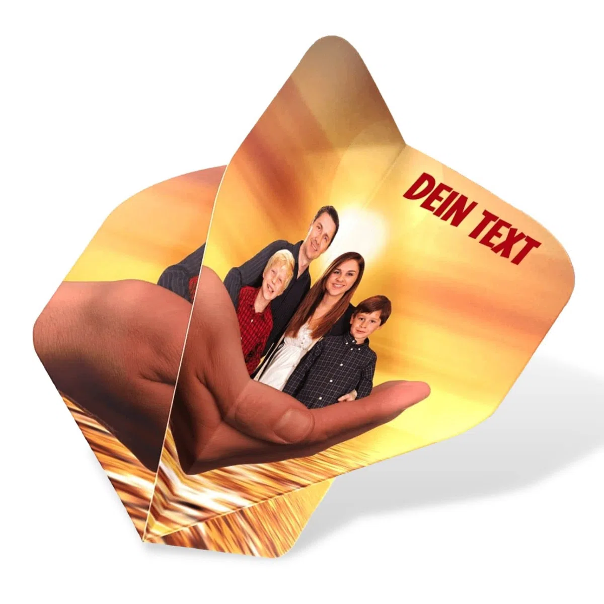 Ailettes de fléchettes personnalisées avec photo et nom | 8 jeux de ailettes fléchettes personnalisées avec le motif de votre choix (24 pièces) | Ailettes pour fléchettes à personnaliser comme cadeau