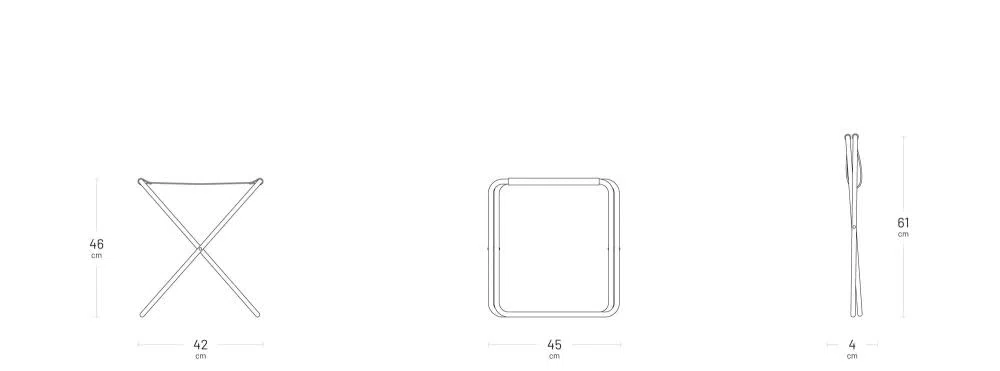 Lafuma Mobilier Tabouret Pliant, Seigle II
