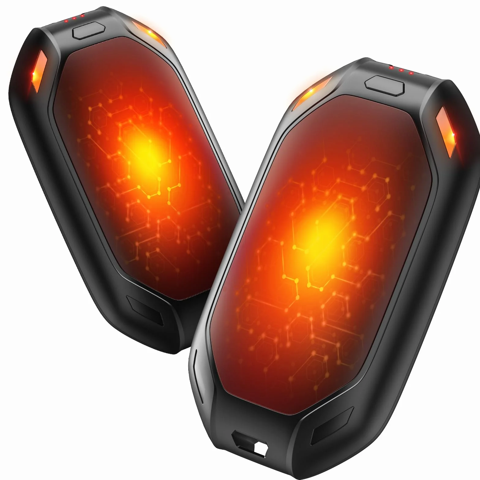 Chauffe-Mains,Chauffe-Mains magnétique Rechargeable 2 en 1,6000 mAh Chauffe-Mains Portable,Chauffe-Mains réutilisable avec écran LCD,pour extérieur,pêche,Golf,Camping,Cadeaux Chaleureux