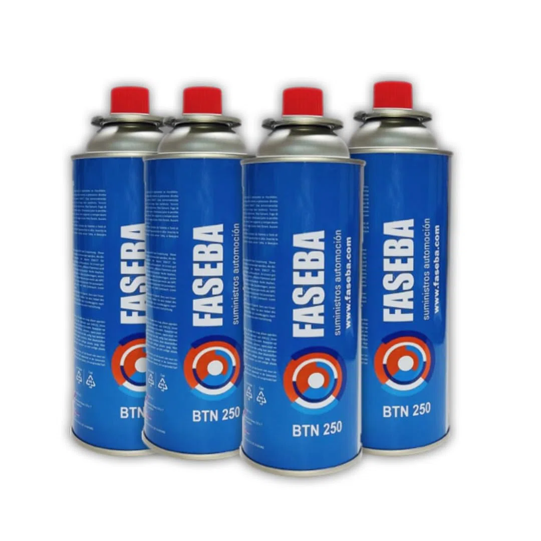 Lot de 4 cartouches de gaz de camping CP250 227 g avec système de sécurité Idéal pour les cuisinières portables, les torches, les réchauds et les réchauds
