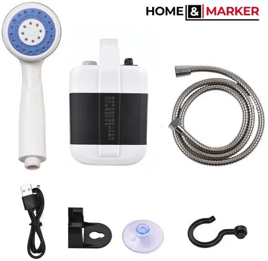 Douche extérieure portable 2200 mAh, douche de camping pour randonnée, sac à dos, voyage, plage, animaux domestiques, douche portable de camping | HYDROPORT