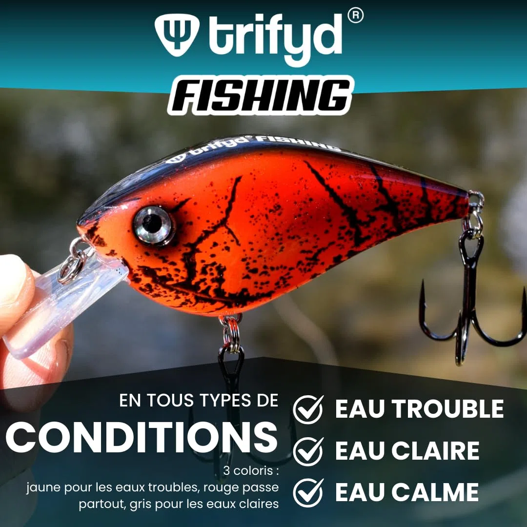 Fishing - Leurre Brochet, Le Pack de 3 leurres de Peche carnassier crankzilla