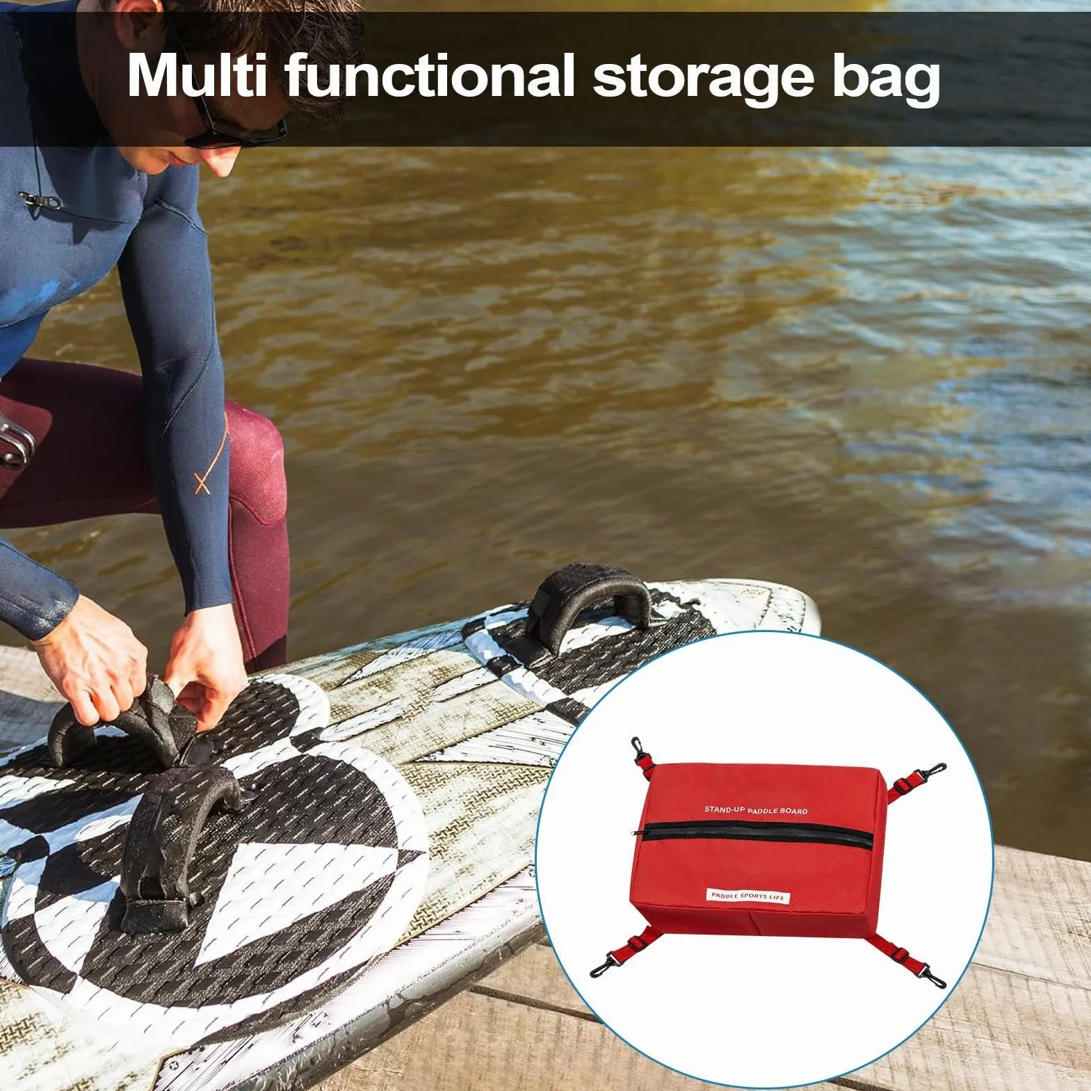 Glacière pour planche à pagaie, sac isotherme pour kayak, grande capacité avec fermeture éclair, porte-bouteille d'eau avec poignée, portable pour voyage et pique-nique