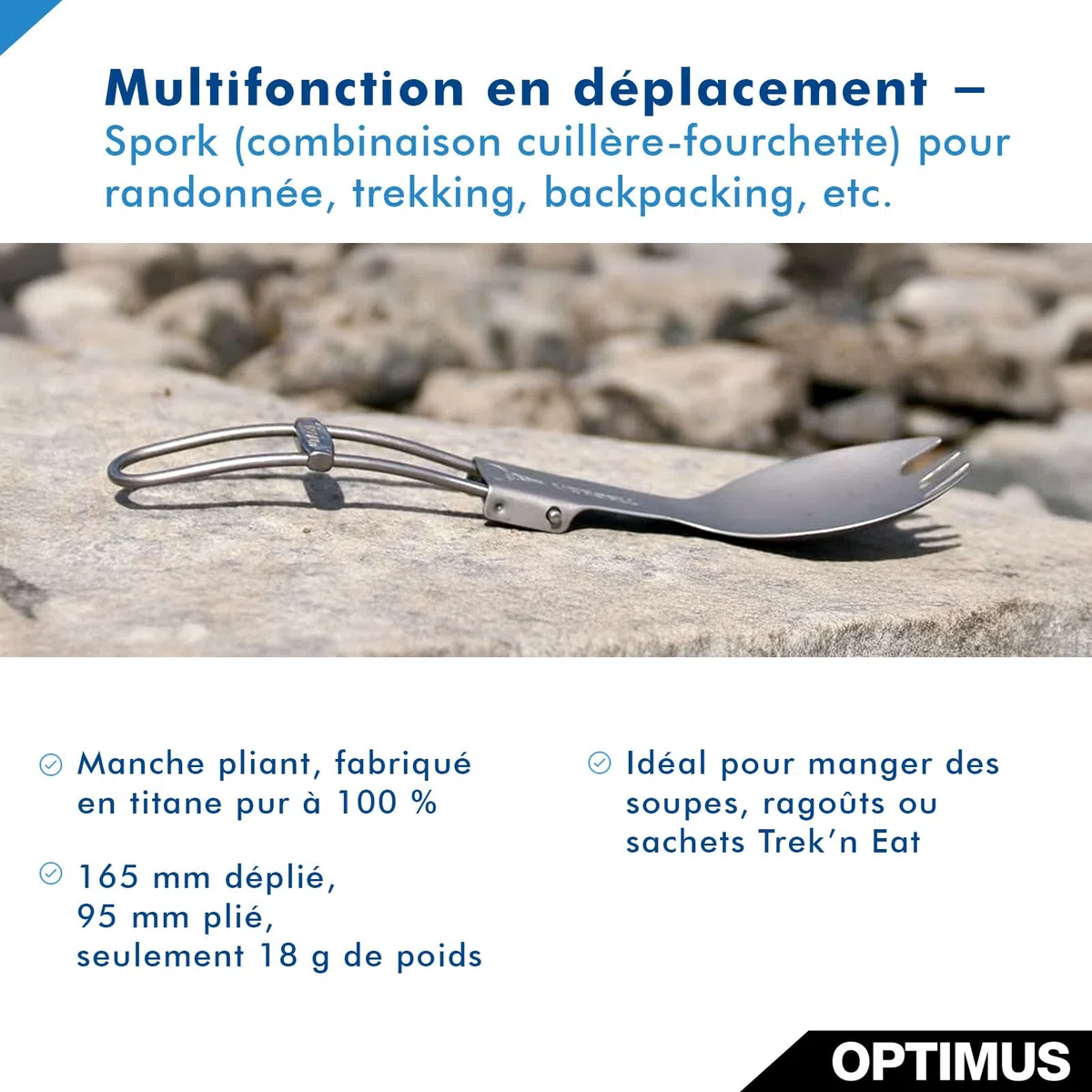 Optimus Couverts pliables en titane