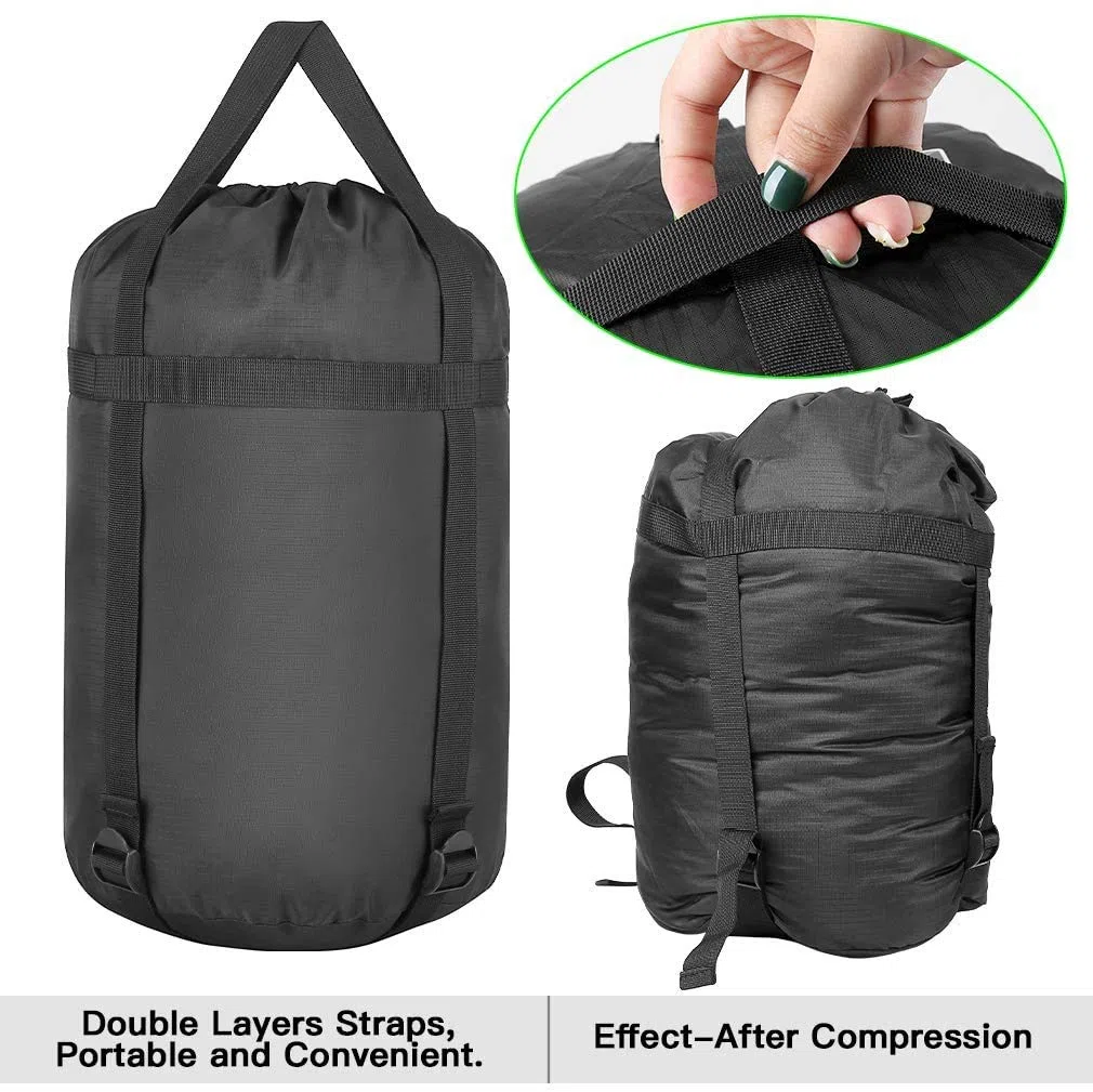Lot de 2 sacs de compression étanches pour le camping, la randonnée, la randonnée et autres activités en plein air