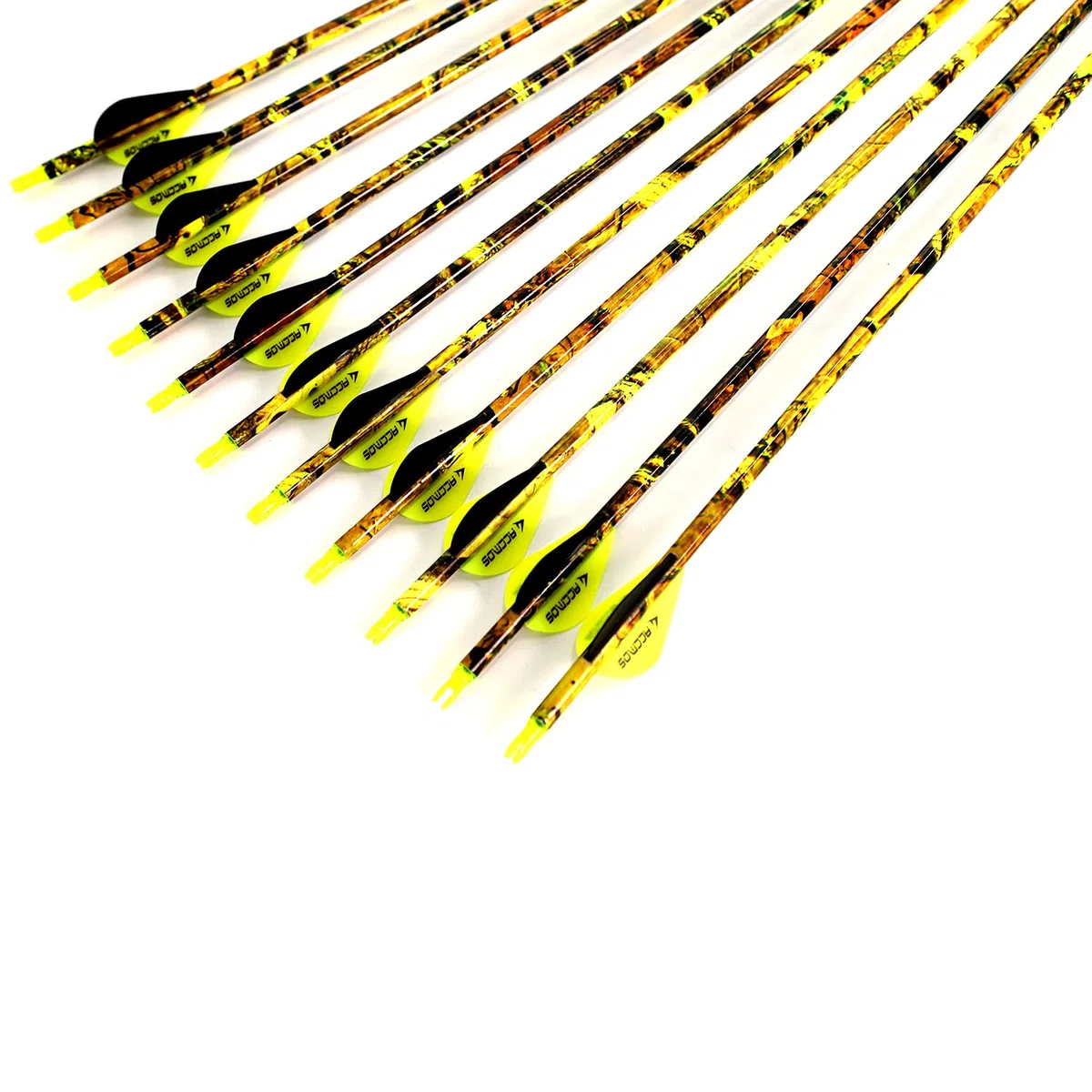Diamètre Intérieur 6.2mm .244" Longueur Personnalisée Flèche Carbone 22-30 Pouces Spine 500 pour Entraînement Chasse avec Encoche Rotative pour Arc à Poulies et Arc Recurve Adulte Jeunesse 12pcs