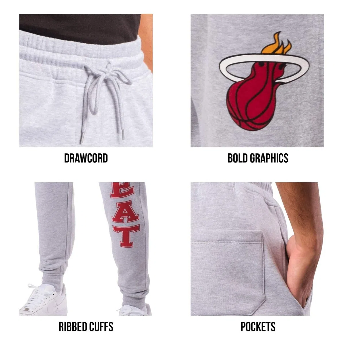 UNK NBA pour Homme Vsf5166 m-am NBA Active Basic Jogger Pantalon en Tissu éponge, Team Couleur, Homme, VSF5166M-AM