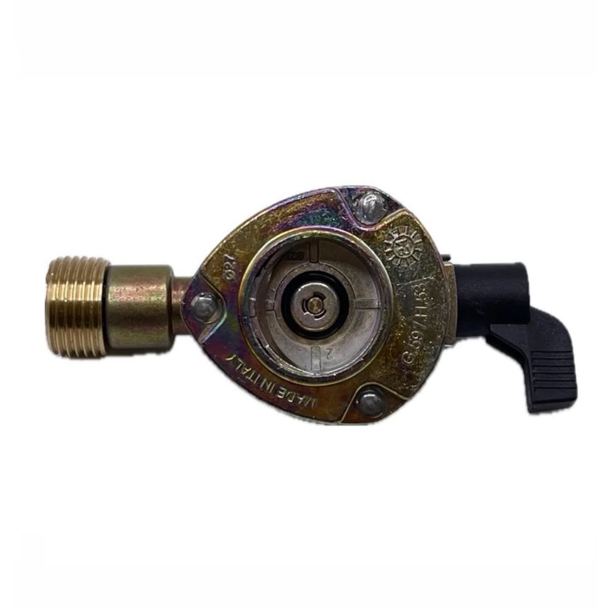 Adaptateur à clipser de 27 mm pour bouteilles de gaz propane et butane sans clapet anti-retour