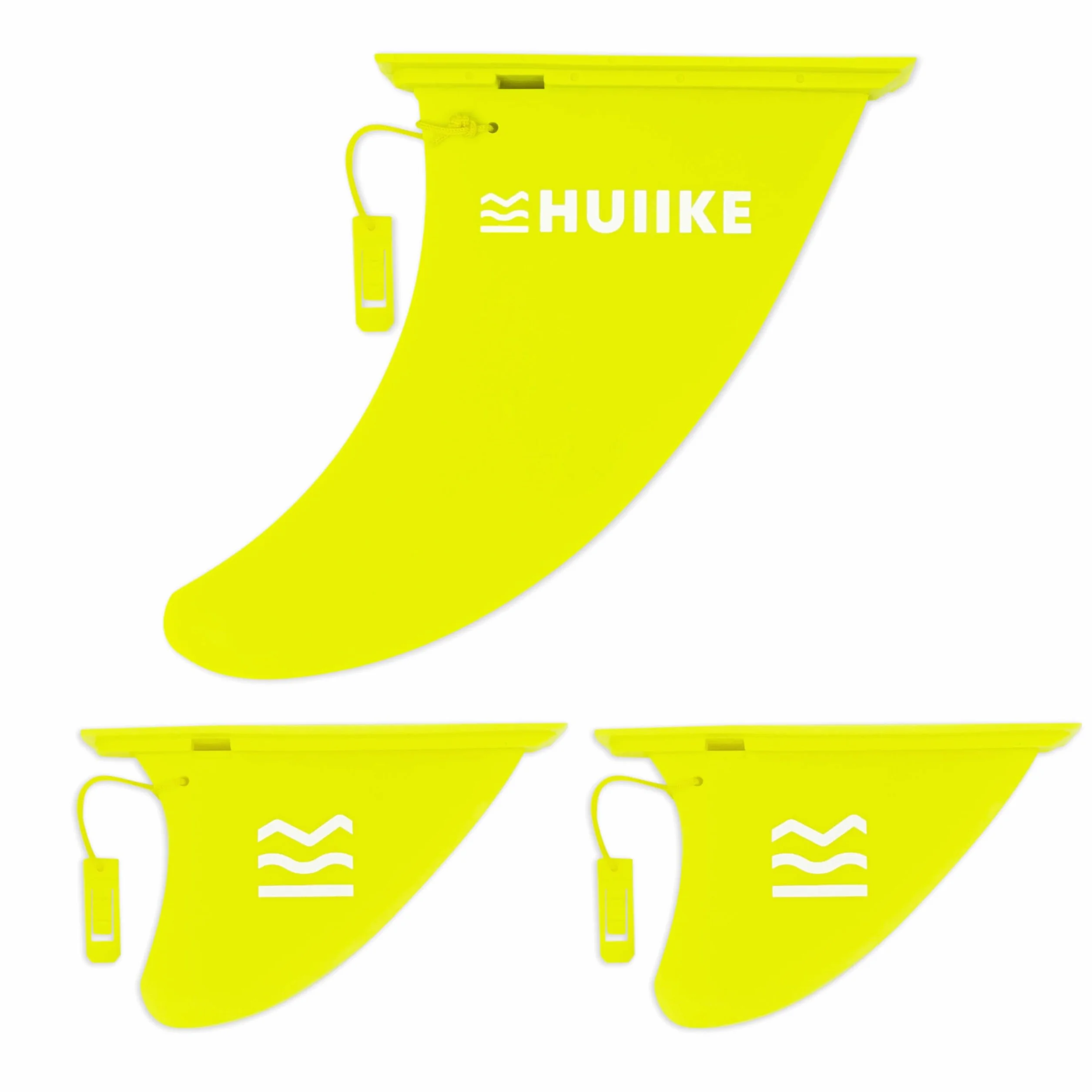 HUIIKE Aileron Paddle Gonflable Pack de 3 Detáchable Aileron pour Paddle Aérodynamique avec Verrouillage de Sécurité, Accessoires Planche Gonflable | Paddleboard Sun Fin Installation sans Outil