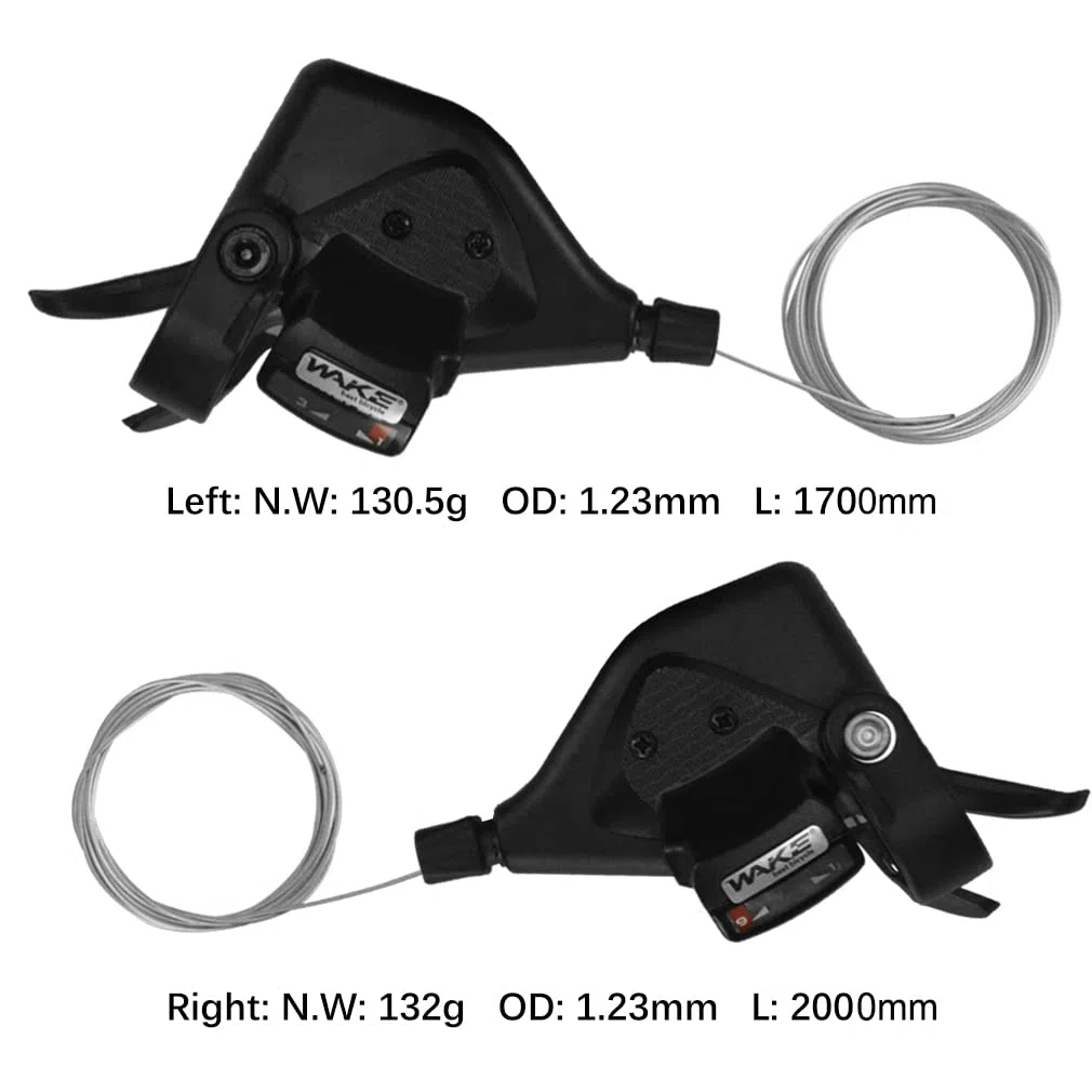 CYSKY Manette de Vélo 3x7/3x8/3x9 Vitesses 1 Paire de manettes de Vitesse Dérailleur de vélo de Montagne avec indicateur de Vitesse Combo leviers de Changement de Vitesse au Pouce Droit et Gauche