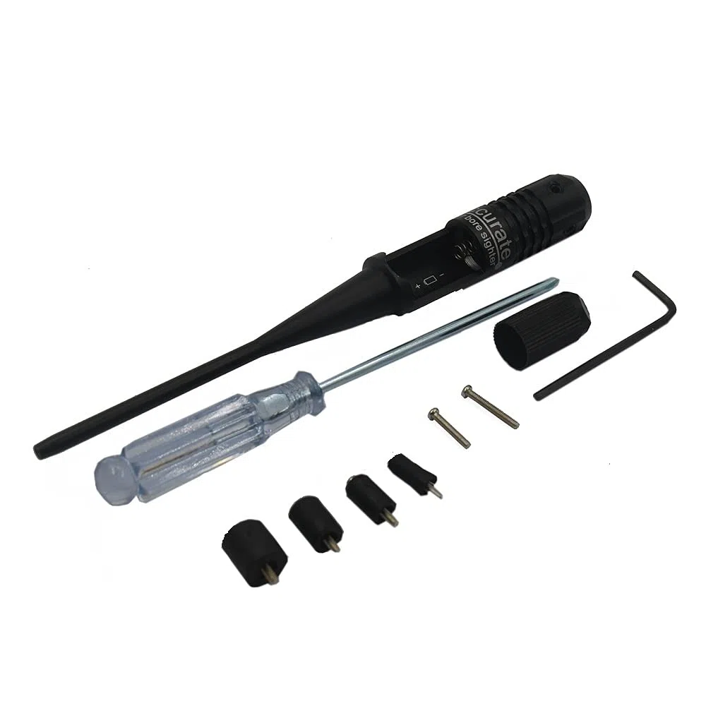 Kit de visée BoreSighter à Faisceau Laser Rouge avec 5 adaptateurs pour fusils de Calibre 0,22 à 0,50 AR