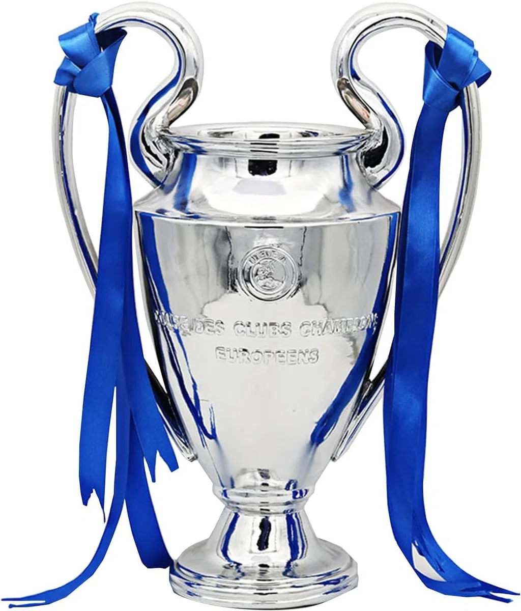 Trophée des Champions Football Coupe Réplique Trophée en Résine Ligue Sportive Champions Collection de Souvenirs de Décorations pour Maison Bureau Cadeaux pour Fans (32cm)