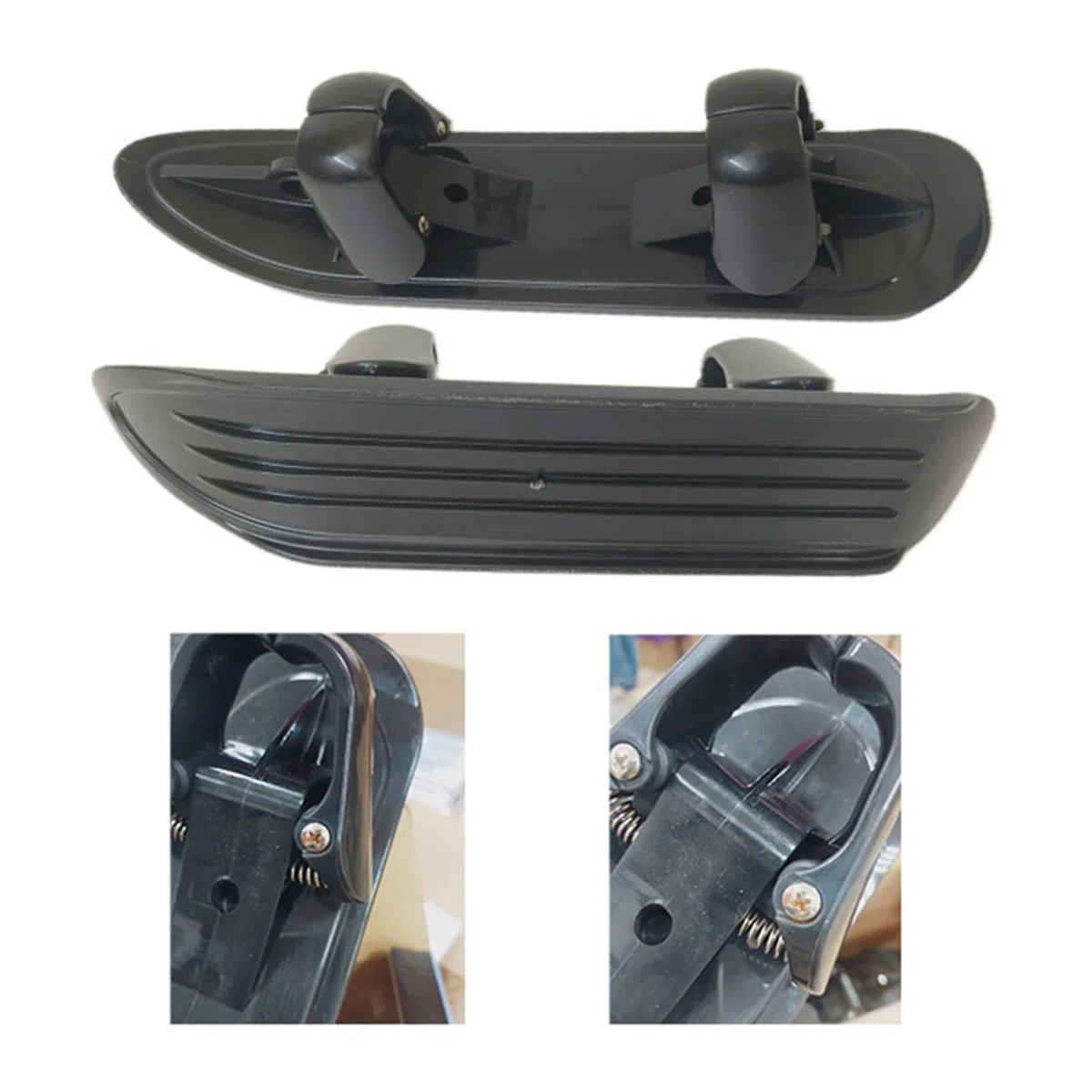Skis De Poussette, Kit Conversion 2 en 1 Poussette Scooter des Neiges, Accessoire Ski pour Activités Extérieures Chemins Parents Zones Vacances Vélo Cyclisme