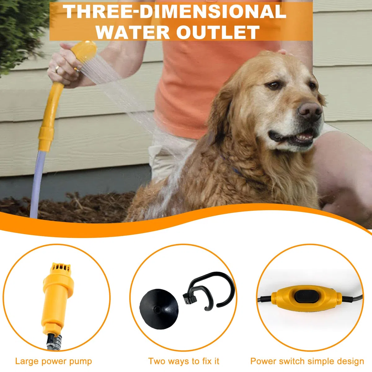 PORFOYO Douche De Camping 12V Douche Portable, Douche Camping avec Pompe Camping Douche Extérieure Kit De Douche Mobile avec Pommeau De Douche Et Tuyau, pour Randonnée, Camping, Nettoyage des Animaux