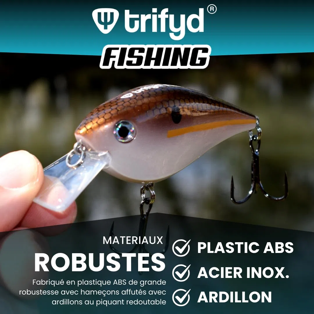 Fishing - Leurre Brochet, Le Pack de 3 leurres de Peche carnassier crankzilla