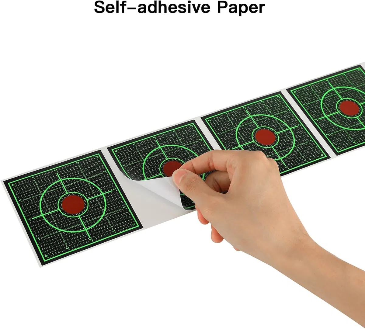 200 pièces Cibles de tir Autocollantes avec disques de tir réactifs Verts fluorescents Cibles en Papier 10,2 cm pour Les Exercices de tir au Fusil, au Pistolet et au Pistolet BB Airsoft