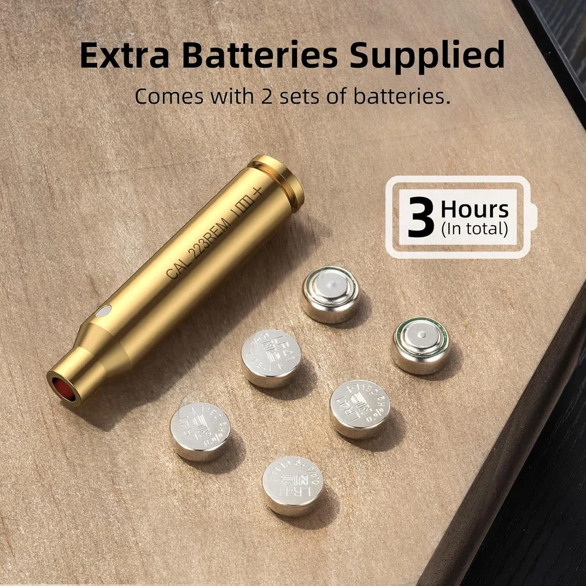KinZon Laser de visée avec Laser Rouge et Batteries, Viseur de Canon pour Fusil (223 5.56mm)