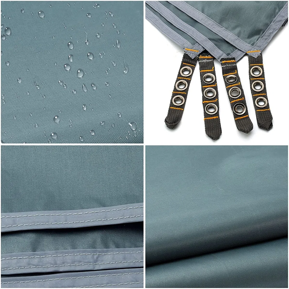 Bessport Bâche de Tente 230 x 190 cm-Gris-Ripstop 210D Tissu Oxford Imperméable Camping bâche Tarp Idéal pour Faire du Camping, de la randonnée ou pour Voyager à l'extérieur