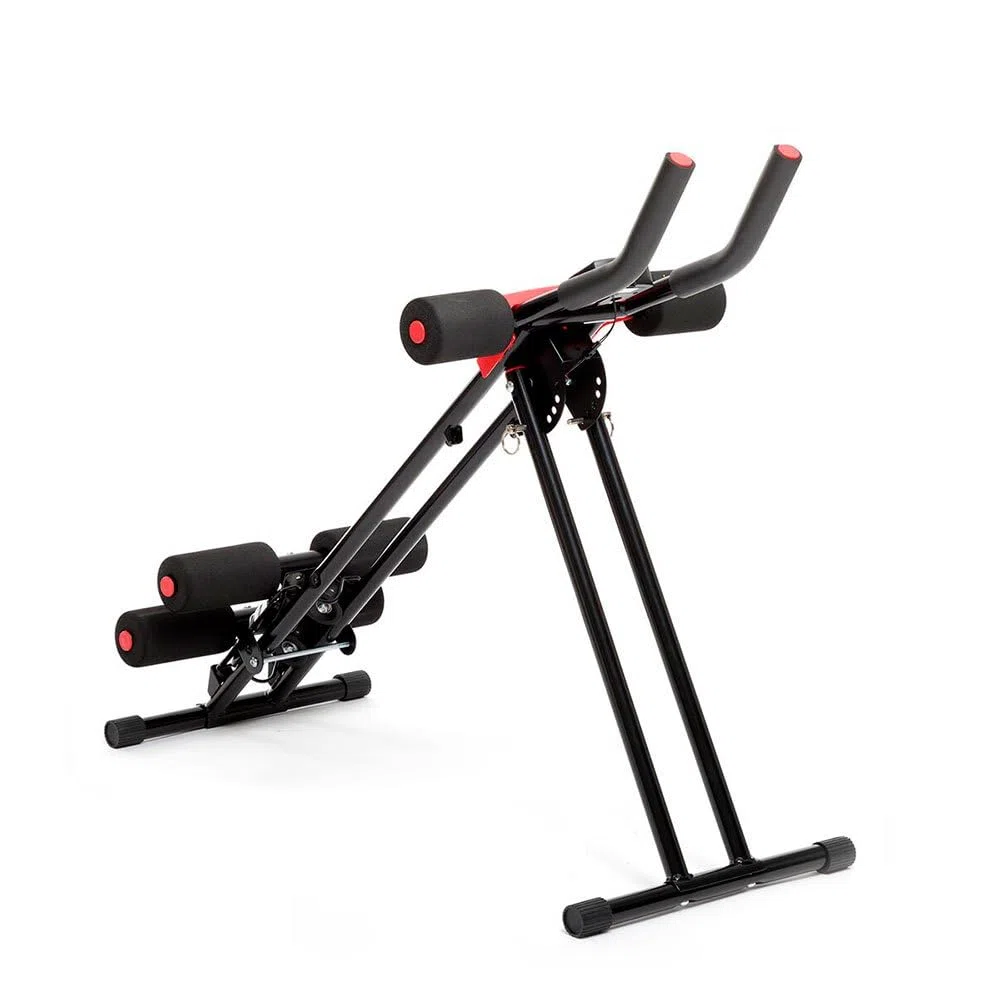 InnovaGoods - Machine Abdominaux Pliable Multifonction, Guide d'Exercice, Écran LCD, Renforcement Musculaire, Noir, Polypropylène EVA Fer