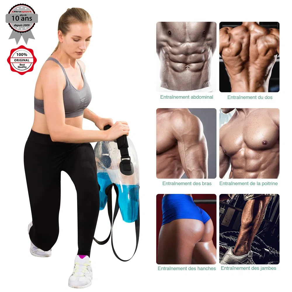 Ultrasport Aqua Fitness Bulgarian Bag Unisex-Adult, Transparente, 75 L x 41 H cm