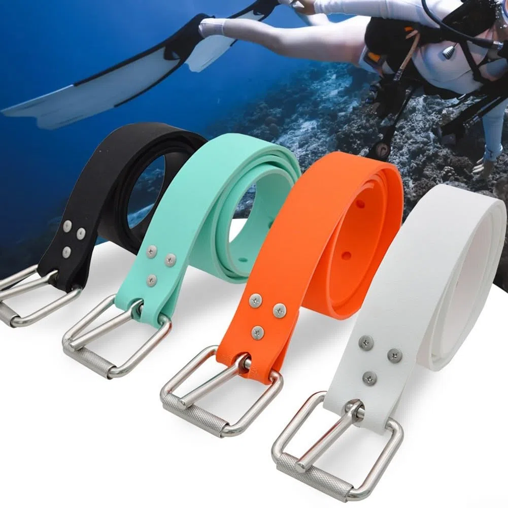 Ceinture de plongée en silicone avec boucle marseillaise pour sports sous-marins 1. ou 1,5 m (130 cm bleu)