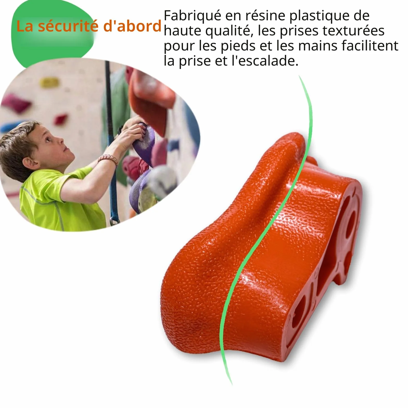 CIMOYBAI 12 pcs Prises d'escalade, avec poignées de Maintien Aire de Jeux，Pierres à Grimper Enfants Outdoor, Prises d'escalade Enfants Multicolores, Prises pour Murs d'escalade avec vis de Fixation