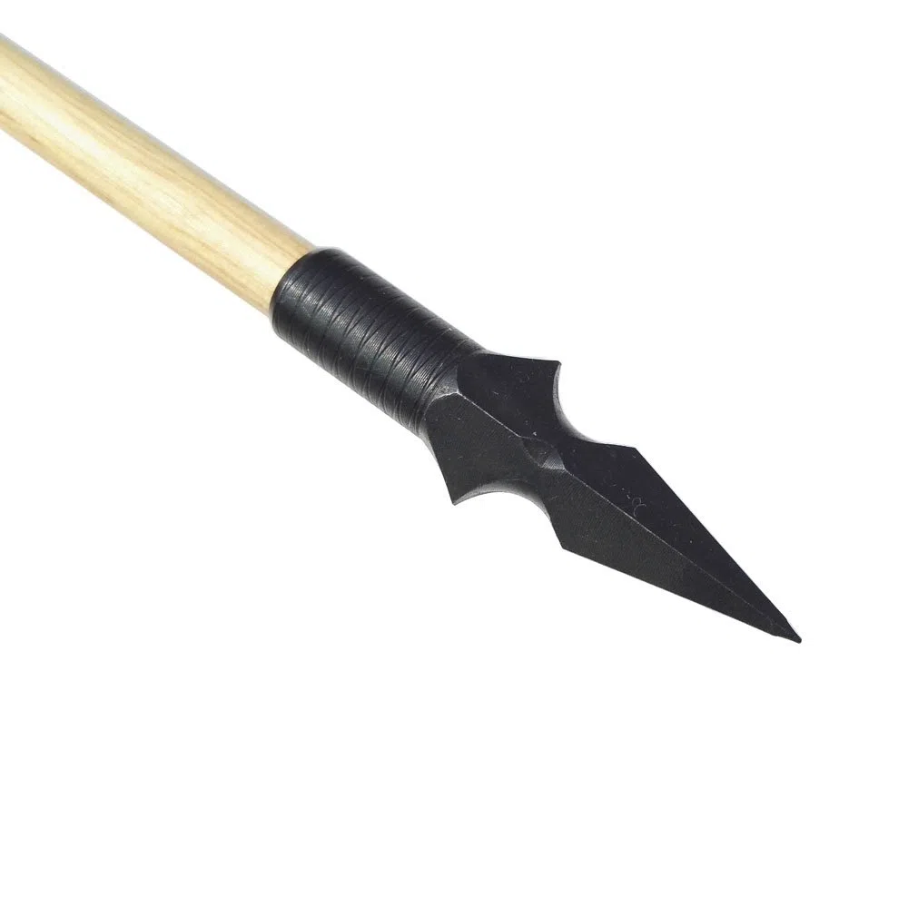 6pcs Pointes de flèche Traditionnelles en Métal Chasse Broadheads Tir à l'arc Tête de Flèche 200 Grains Pointes de vis pour Les Flèches en Bois de Bambou
