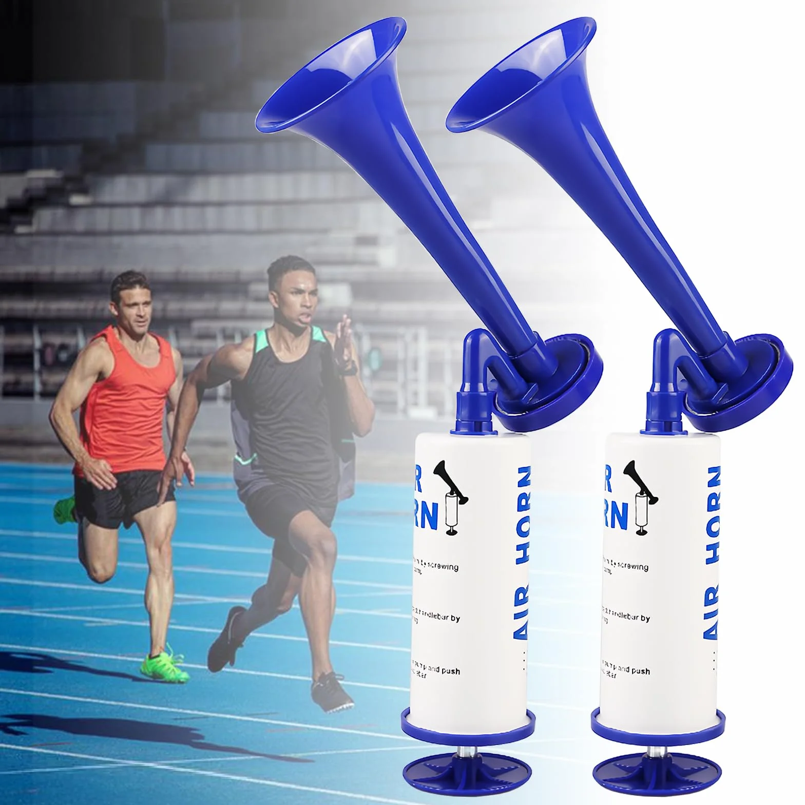 Corne de Supporter, 2Pcs Corne de Brume Portable, Trompette de Stade, Klaxon Bateau, Klaxon Sécurité, Klaxons à Air, Klaxon de sécurité Portatif pour Camping, Nautique, événements Sportifs und Partys