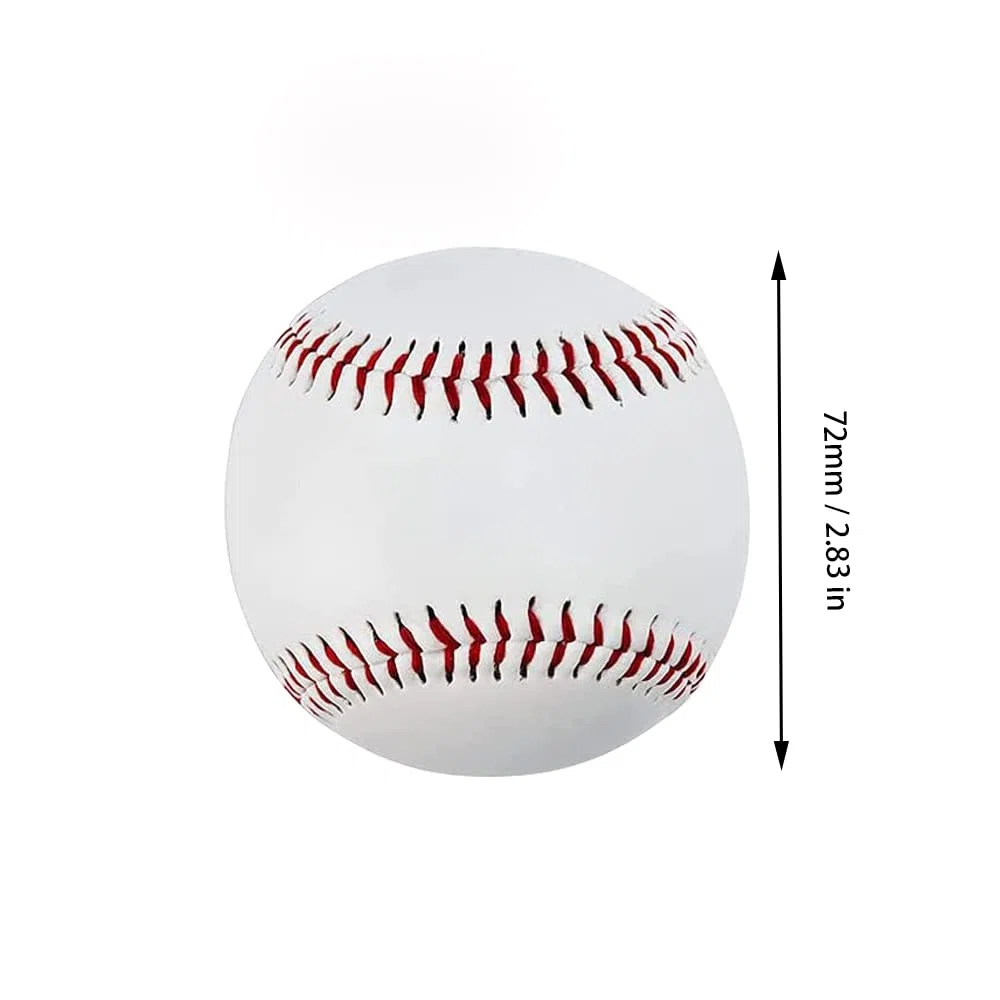 Lot de 6 balles de baseball vierges pour entraînement de jeu d'équipe, de compétition, de lancer, d'attrapage - Pour adultes et jeunes adultes - 22,9 cm