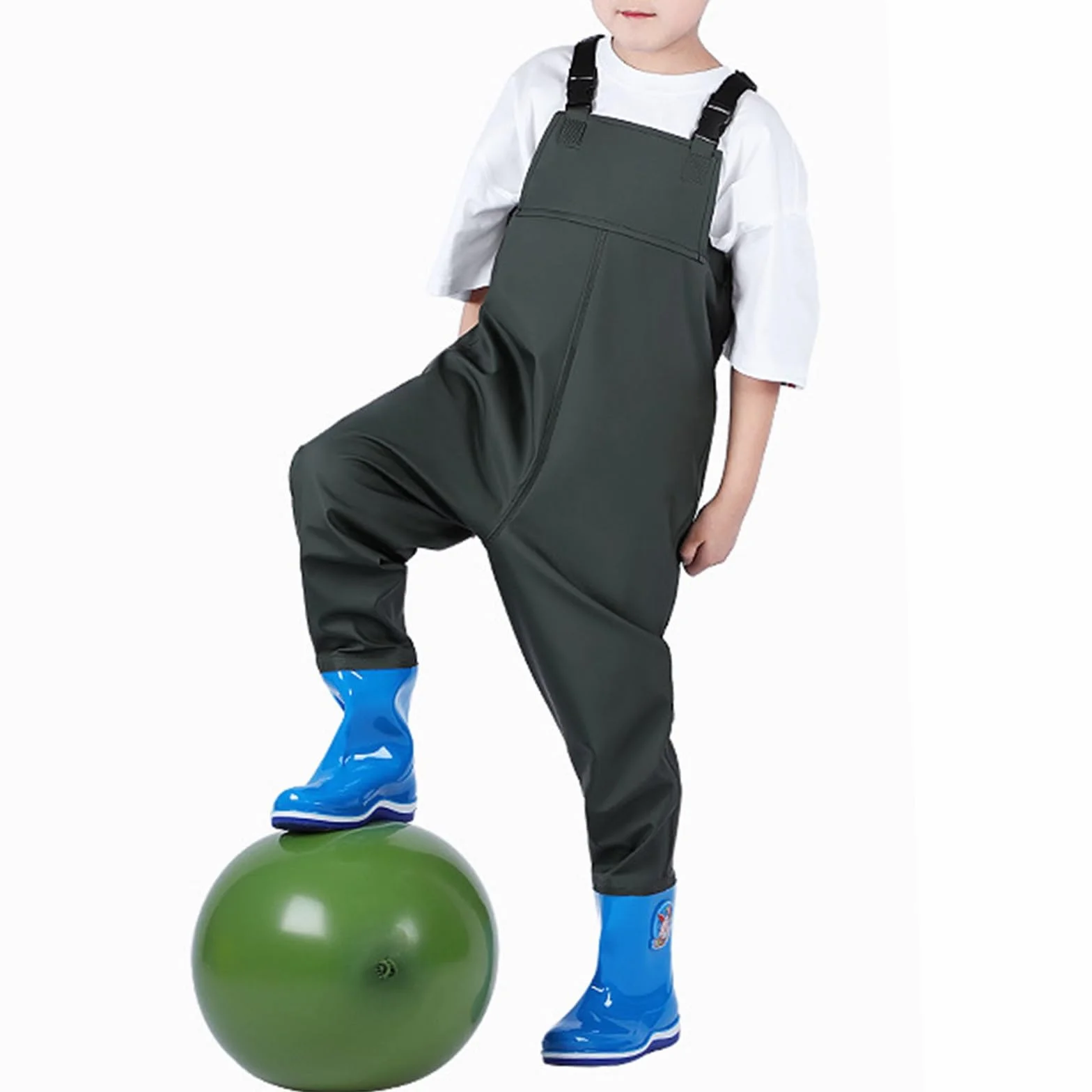Generisch Waders pour enfants, cuissardes de pêche, pour tout-petits, imperméables pour la chasse avec bottes