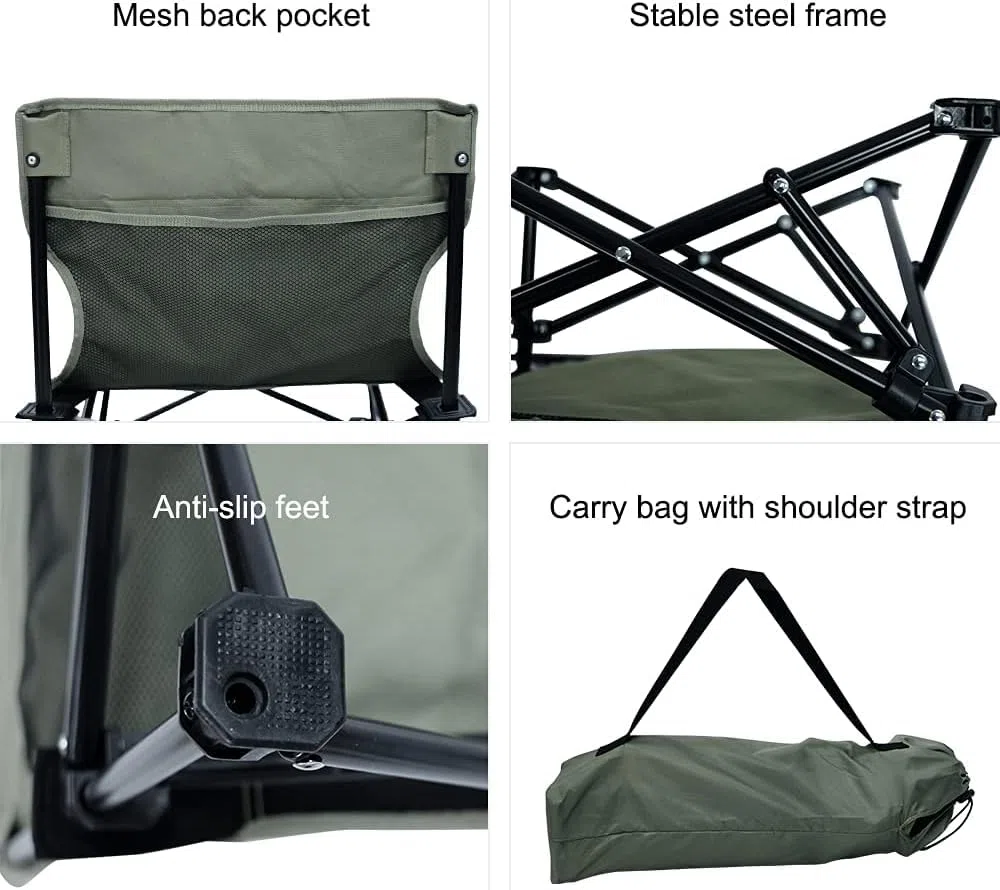 Chaise de Plage Pliante avec Siege Leger pour Camping et Pique-Nique
