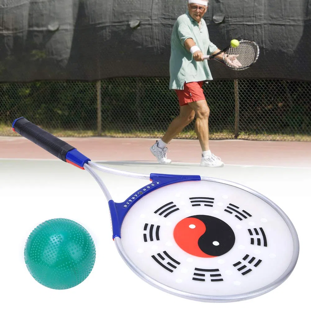 Racket de Résistance Douce, Visage en Silicone de Haute qualité, Poignée en Alliage en Aluminium, Facile à Transporter, Adaptée à la Fitness d'exercice âgé Tai Chi