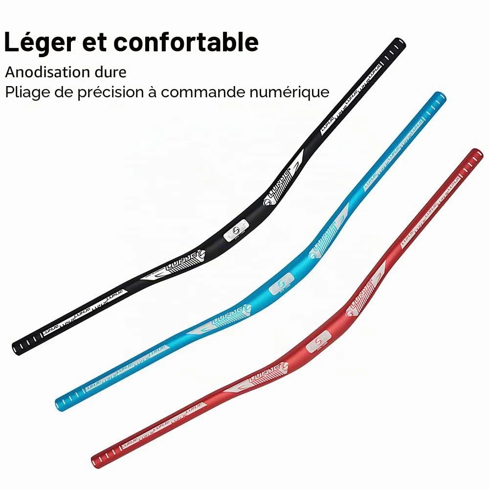 Guidon de vélo de Montagne de 31,8 mm, Guidon de vélo en Alliage d'aluminium, Guidon de vélo Extra Long de 720 mm/780 mm