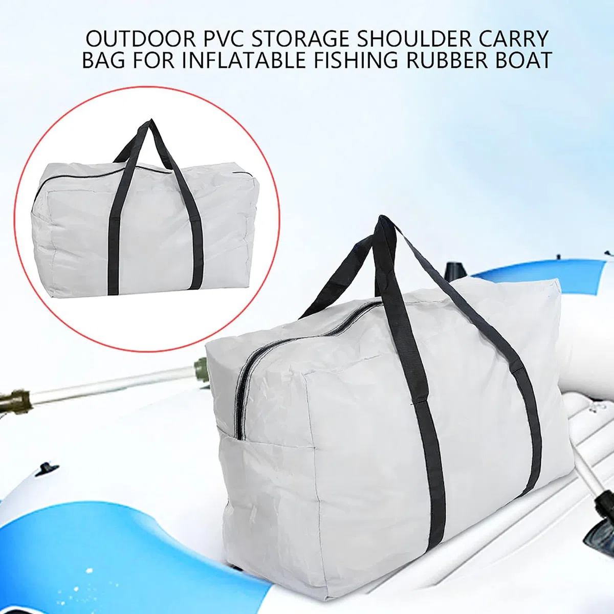 Cocoarm Sac Kayak Gonflable Sac de Rangement de Bateau Gonflable Sac en Canoe Gonflable PVC PVC Sac de Transport pour Bateau Gonflable Kayak Canoe 70,5 X 45 X 30cm / 27,8 X 17,7 X 11,8