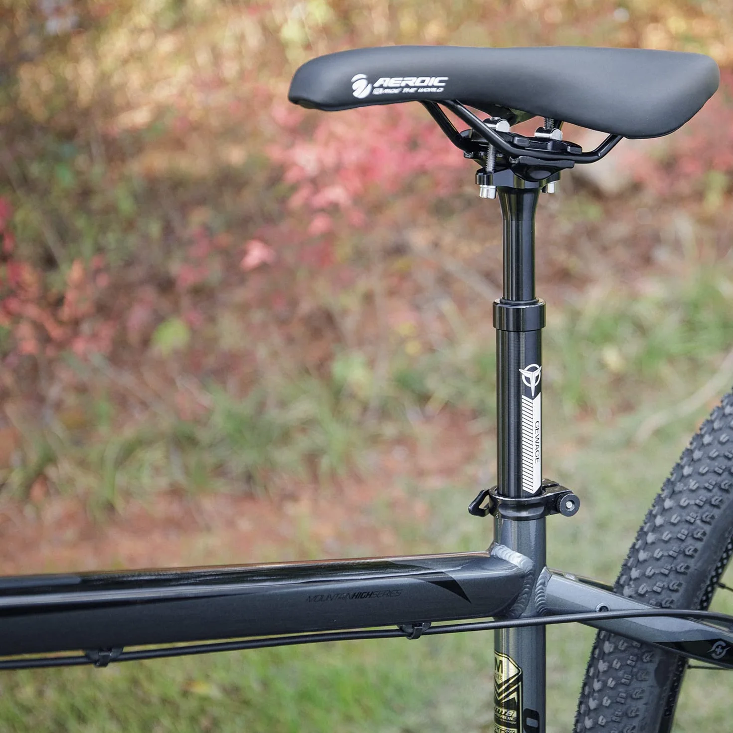 GEWAGE Tige de Selle à Ressort en Alliage d'aluminium pour MTB, Course, BMX, eBike (27.2 mm)
