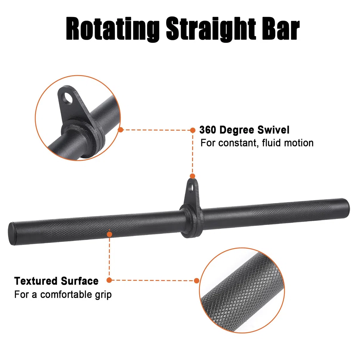 Workout Cable Machine Attachment for Home Gym, SERTT LAT Pulldown Attachments, Cable Accessories for Weight Training, Straight Bar, Tricep Rope, Double D Row Handle, V-Shaped Bar (Standard Version)