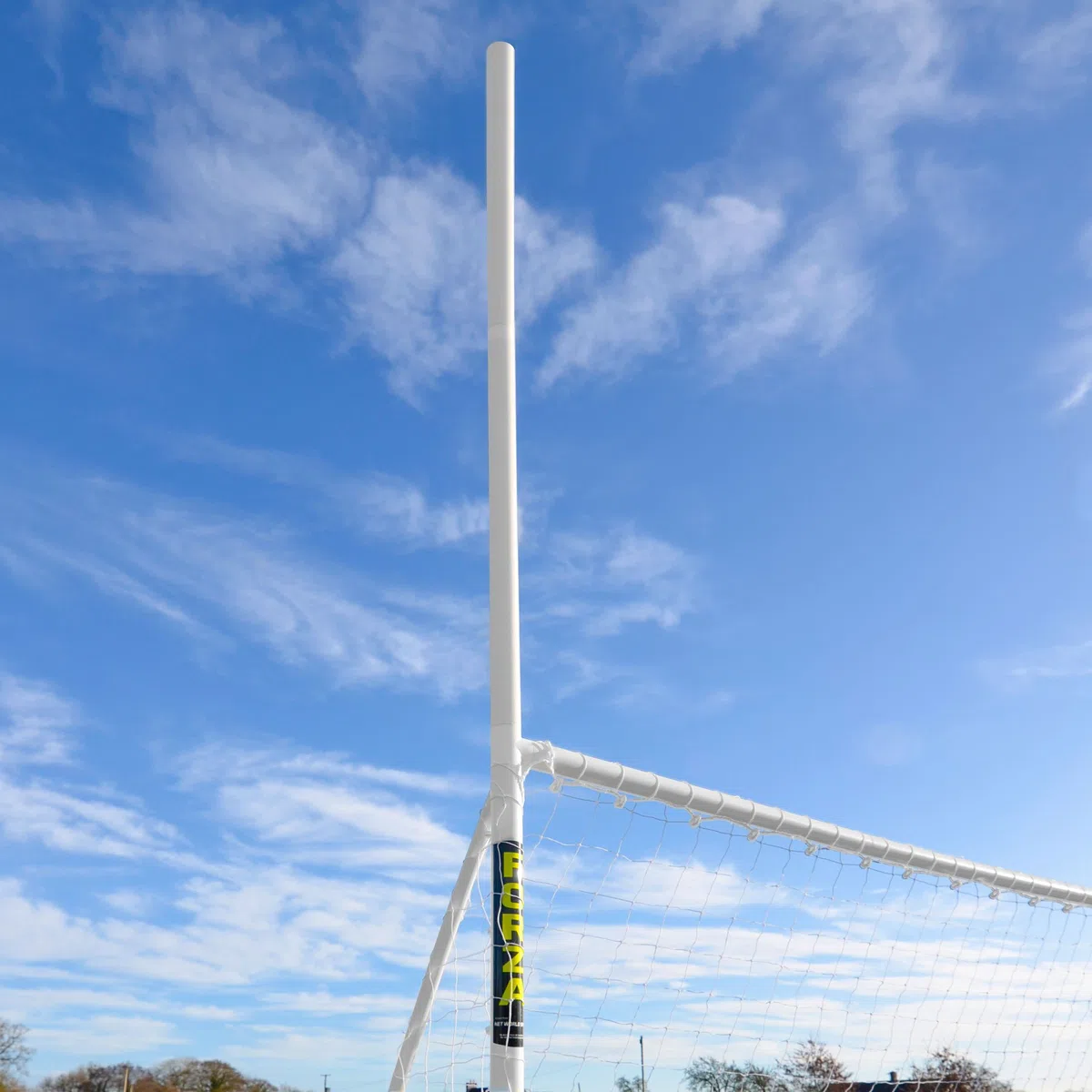 FORZA Poteaux de Rugby/Football en PVC [3 Tailles] | Idéal pour Les Enfants dans Le Jardin | Structure en uPVC Durable avec Filet Résistant aux Intempéries