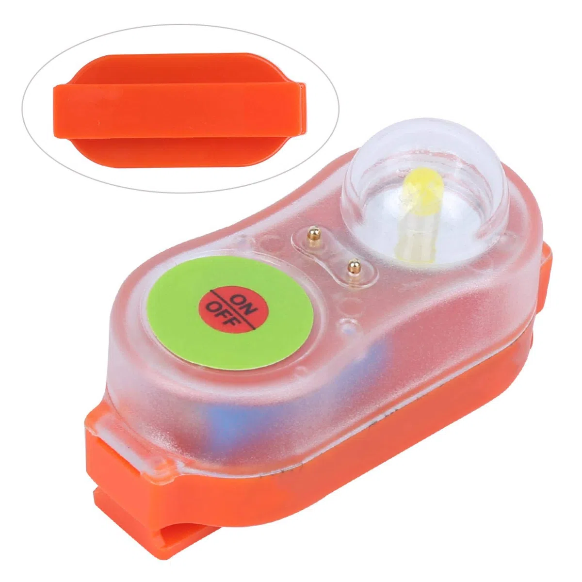 Lampe de poche pour gilet de sauvetage LED Lithium JHYD-I Lampe de poche auto-éclairante à l'eau de mer Conspic pour une visibilité et une sécurité accrues dans l'eau(Orange)