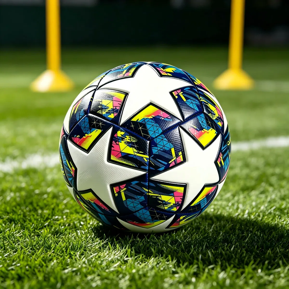 Ballon de Football Taille 5, Fans de Football Champions-, Unisexe, Cadeau d'anniversaire, Ballon d'entraînement pour Football, polyuréthane, Collage Thermique + Chambre en butyle moussé, Bleu